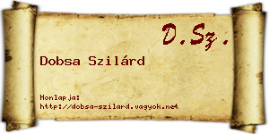 Dobsa Szilárd névjegykártya