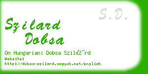 szilard dobsa business card